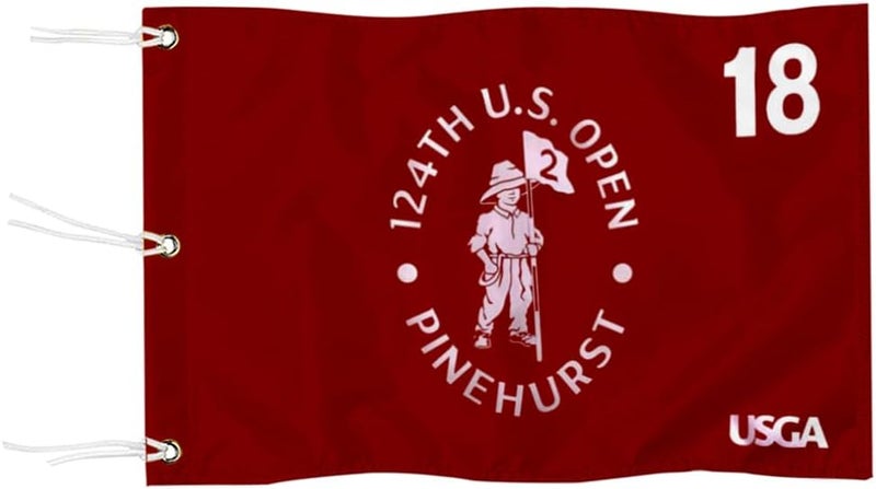 2BUT 2024 US Open Pinehurst Golf Pin Flag Practic Putting Green Golf Flag For Backyard Garden Double-Sewn 600D Nylon Miniature Pin Flag (Red 20"x13" Grommet) - Image 1